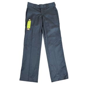 Dickies Men's 873 Slim Fit Work Pants Straight Leg, Black, 28W x 30L